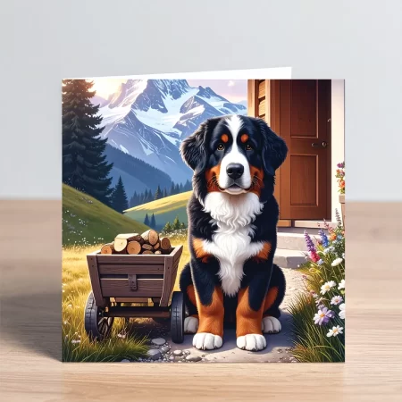 bernese mountain dog note card