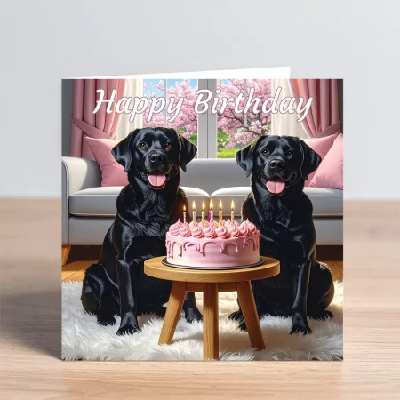 black labrador birthday card