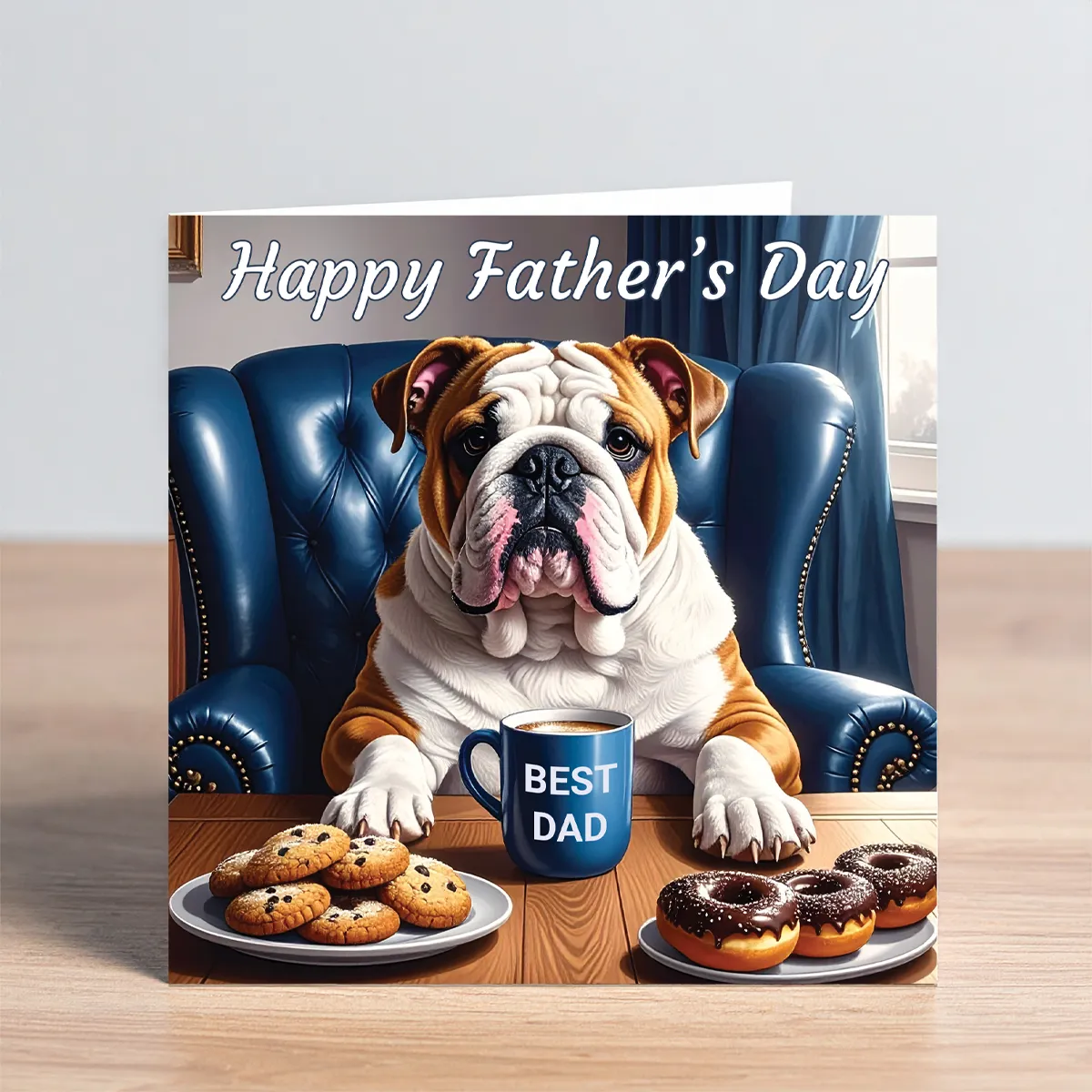 bulldog fathers day card
