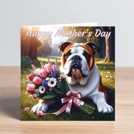 bulldog mothers day card