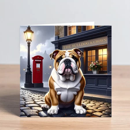 bulldog note card