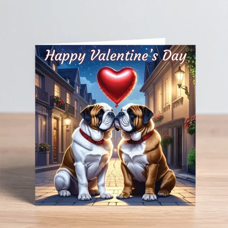 bulldog valentine card