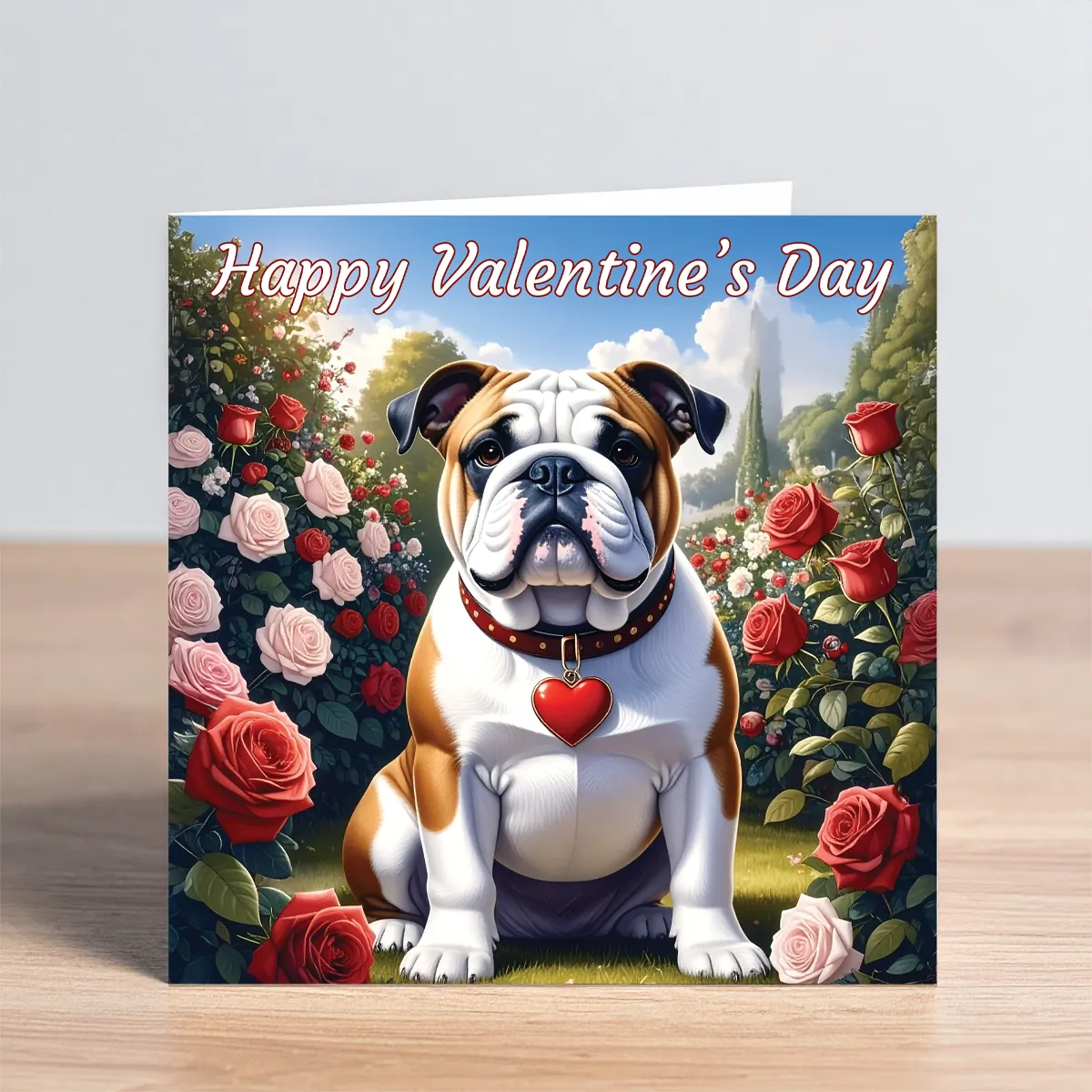 bulldog valentine card