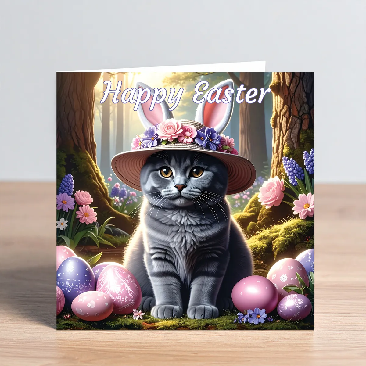 cat easter card