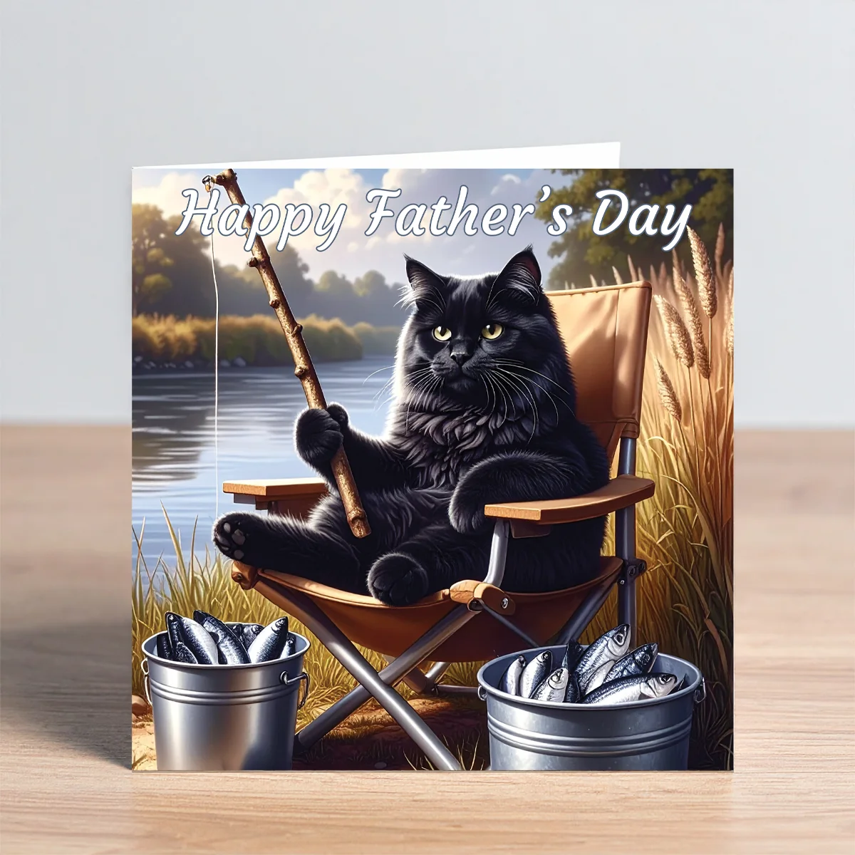cat fathers day card