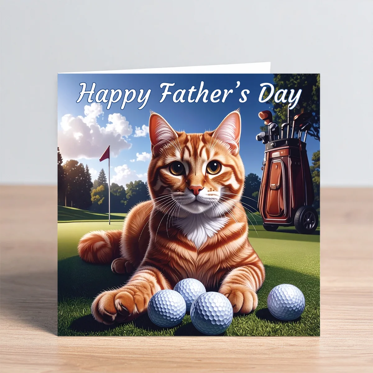 cat fathers day card