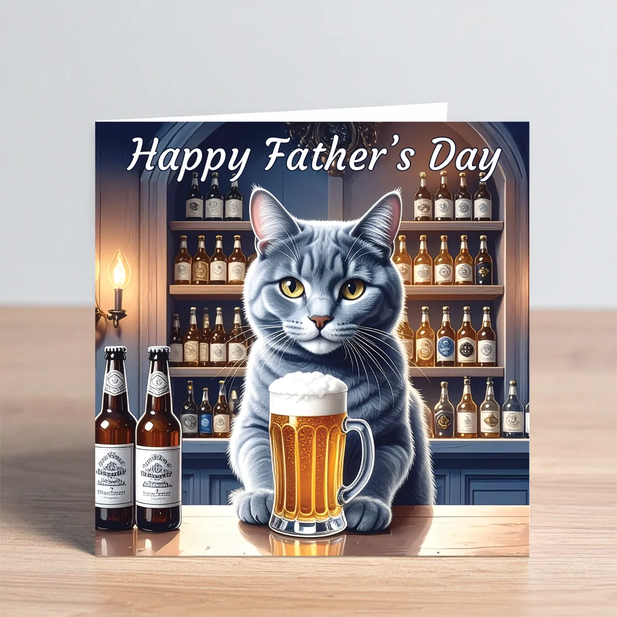cat fathers day card