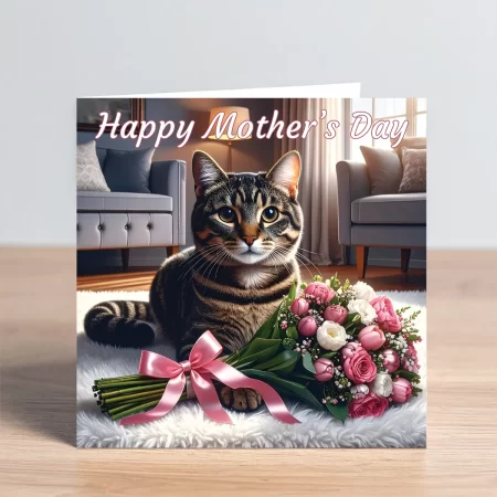 cat mothers day card