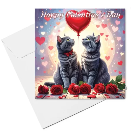 cat valentine card & envelope