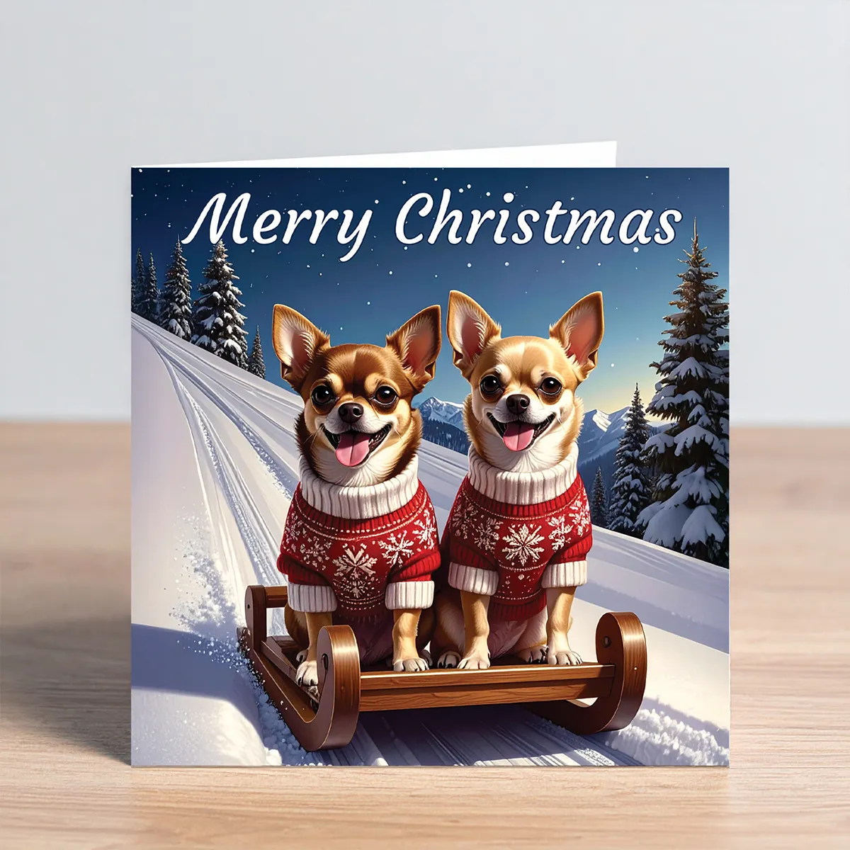 Chihuahua christmas card