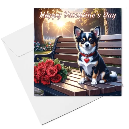 Chihuahua valentines card & envelope