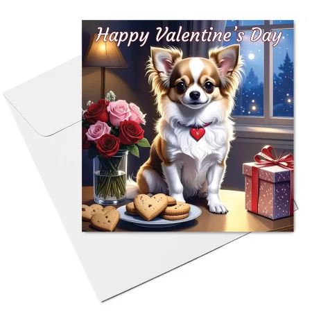 Chihuahua valentines card & envelope