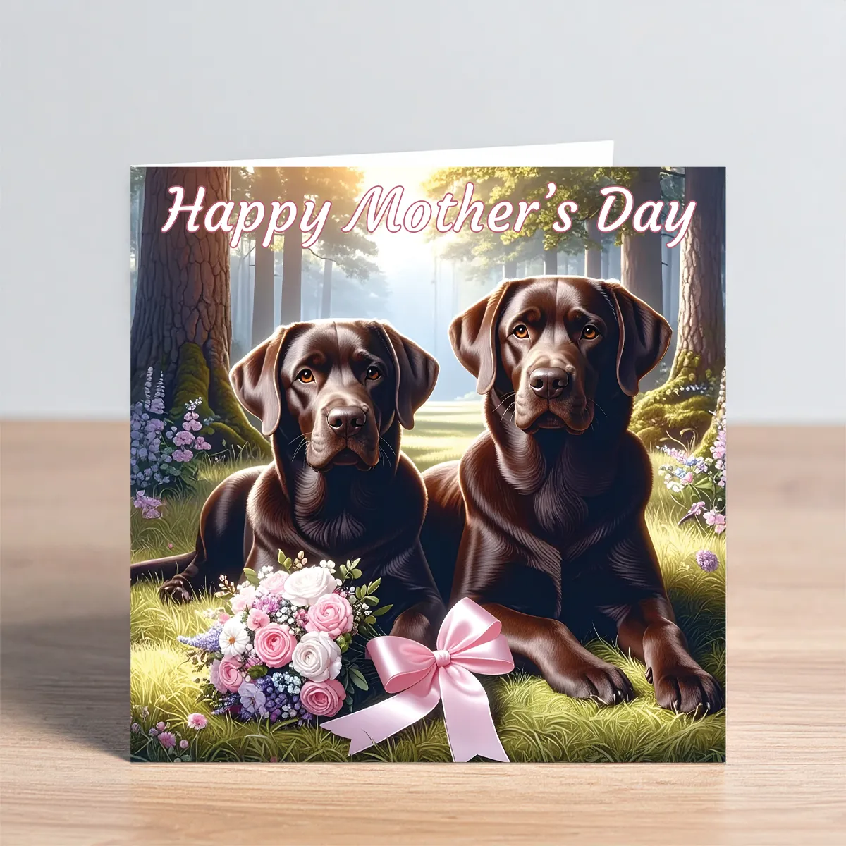 chocolate labrador mothers day card