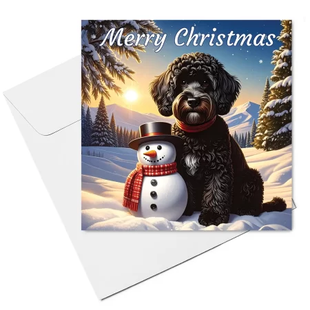 cockapoo christmas card & envelope