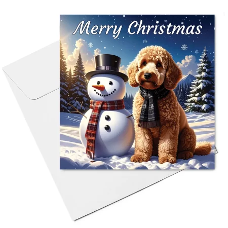 cockapoo christmas card & envelope