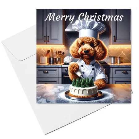 cockapoo Christmas Card & envelope