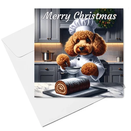 cockapoo Christmas Card & envelope