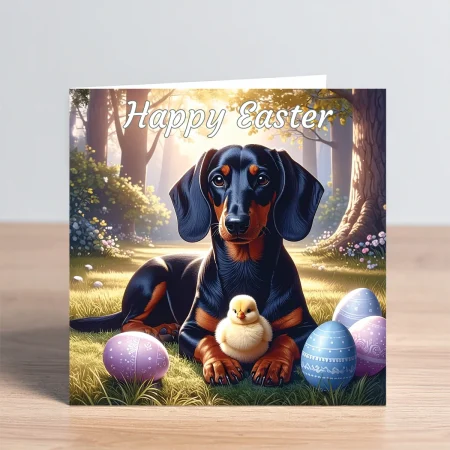 dachshund easter card