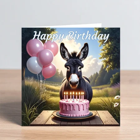 donkey birthday card