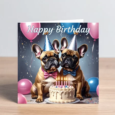 french bulldog birthday card