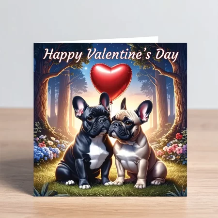 french bulldog valentine card