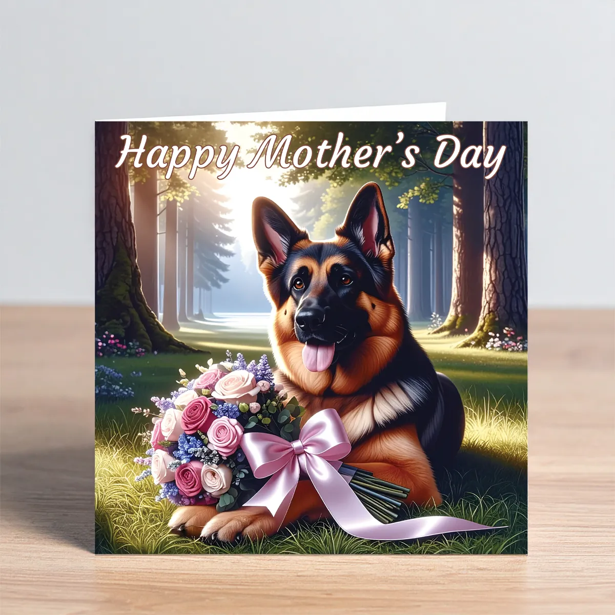 german shepherd dog mothers day card