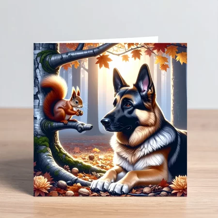 german shepherd dog note card