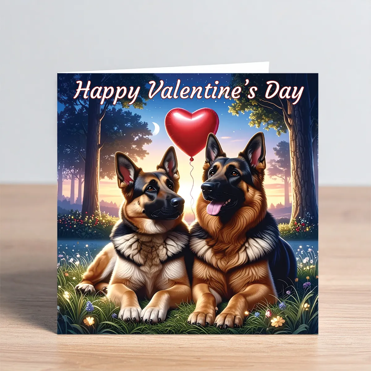 german shepherd valentine card
