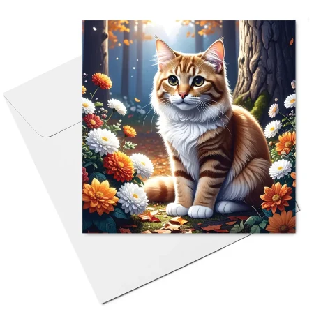 ginger cat note card & envelope