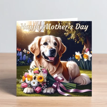 golden retriever mothers day card