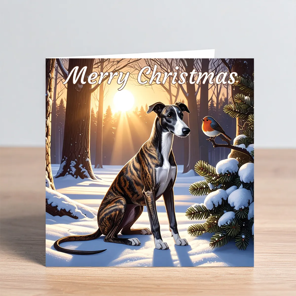 greyhound christmas card