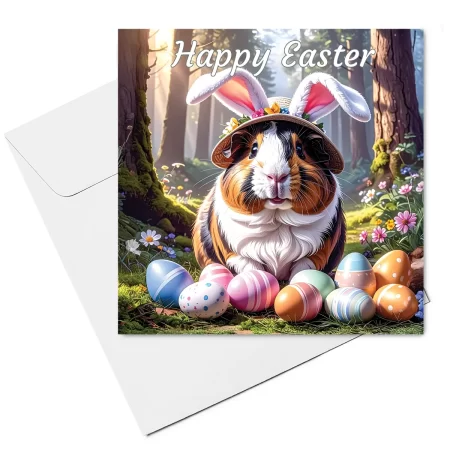 guinea pig easter card & envelope