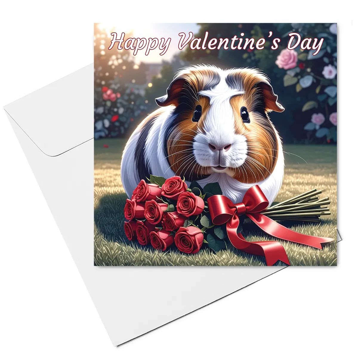 guinea pig valentines card & Envelope