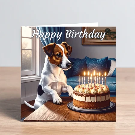 jack russell terrier birthday card