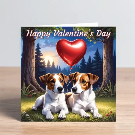 jack russell terrier valentines card