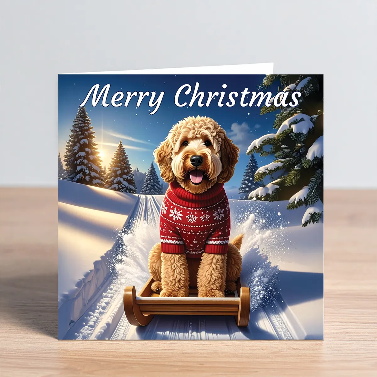 labradoodle christmas card