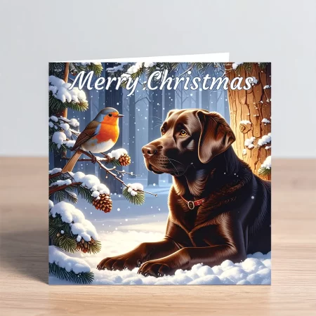 labrador christmas card