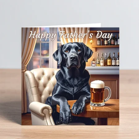 black labrador fathers day card