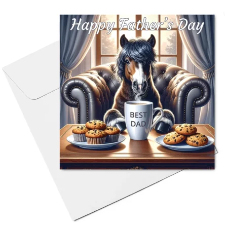 pony fathers day card & envelope