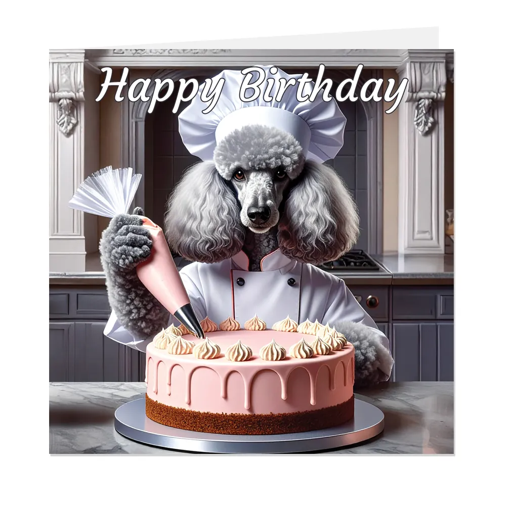 poodle birthday card