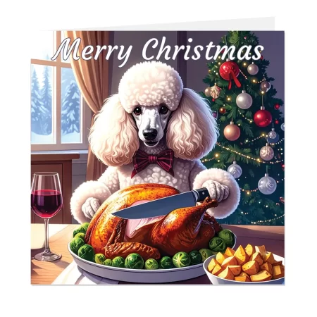 poodle christmas card
