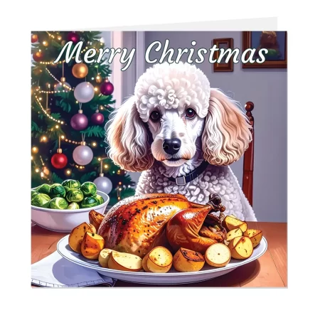 poodle christmas card