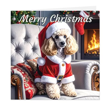 poodle christmas card