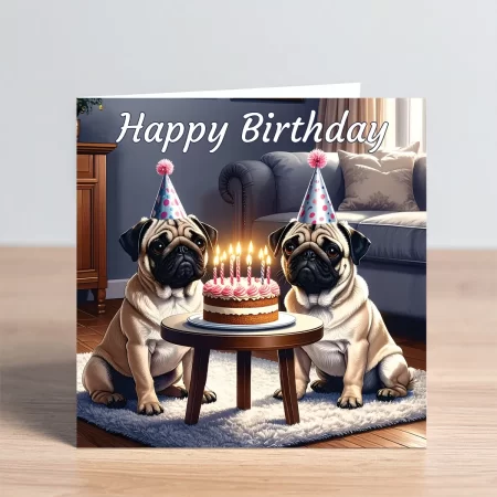 pug birthday cake
