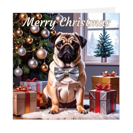pug christmas card