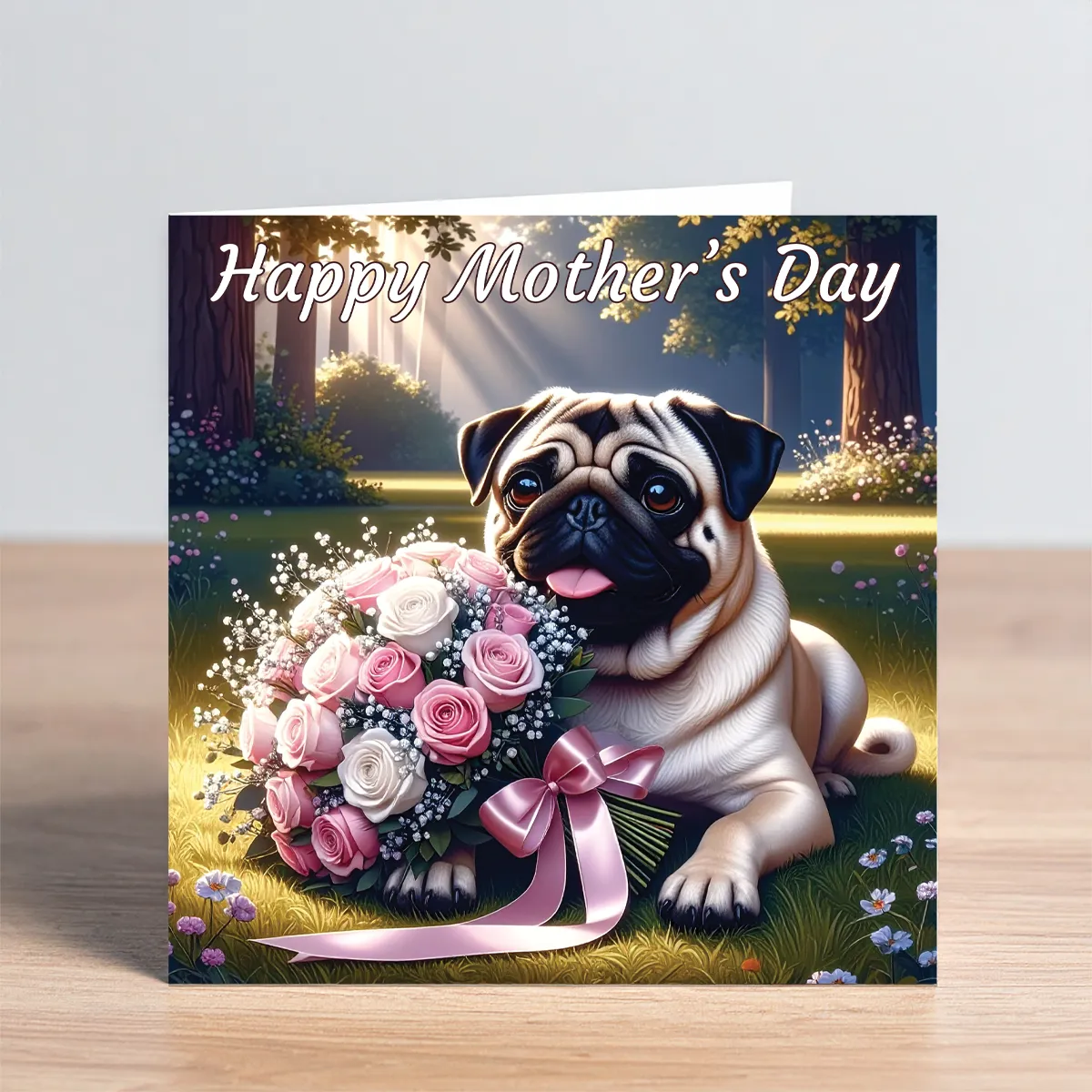 pug mothers day card
