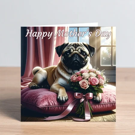 pug mothers day card