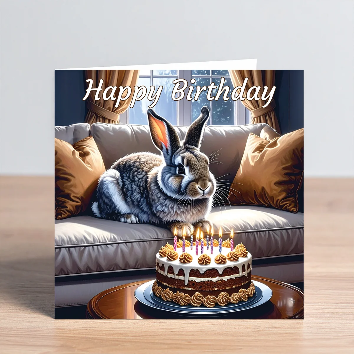 rabbit birthday card