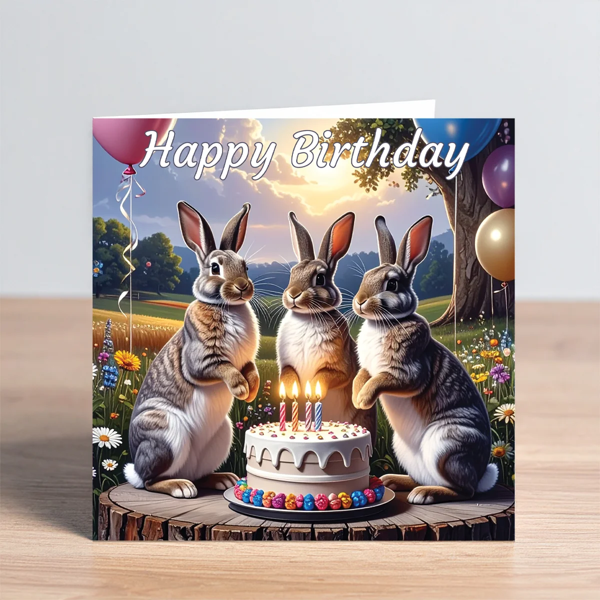 rabbit birthday card