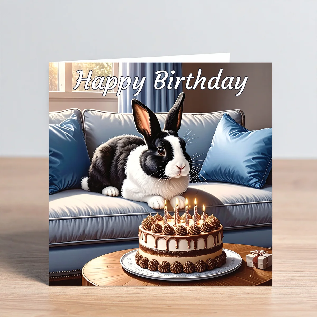 dutch rabbit birthday card